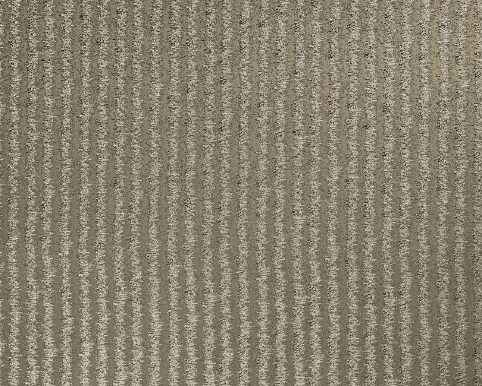 Warm taupe striped woven fabric swatch with textured vertical bands