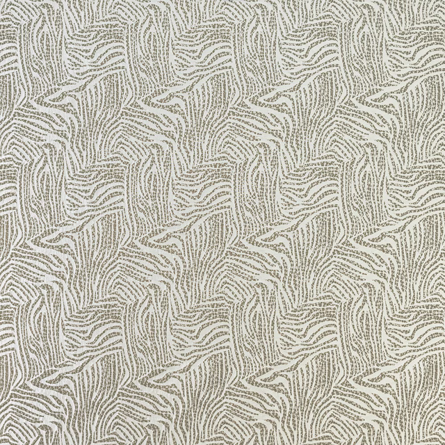 Soft sand beige textured fabric with тонal zebra-like stripe motif