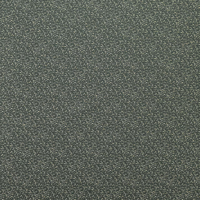 Close-up of dark moss green speckled textured fabric with tiny pale flecks
