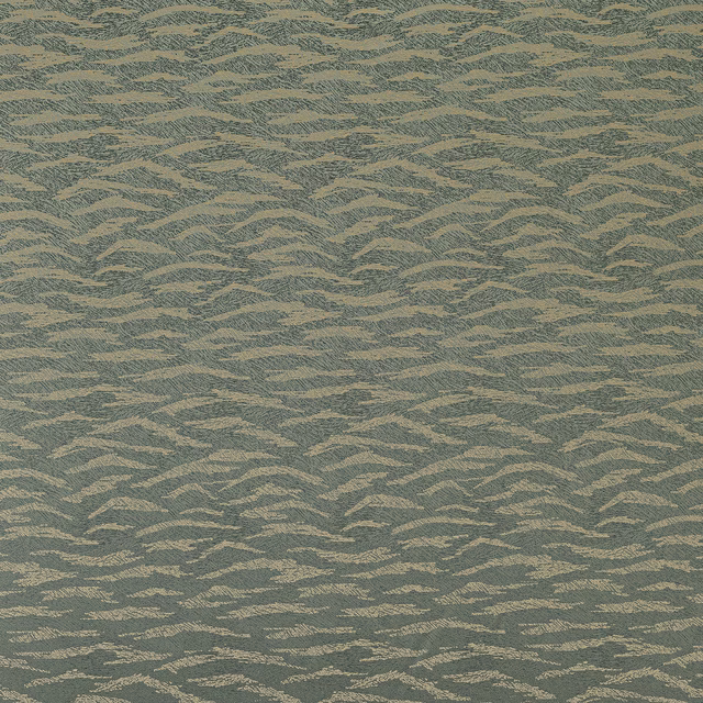 Muted fern green textured fabric with a small rippling woven motif