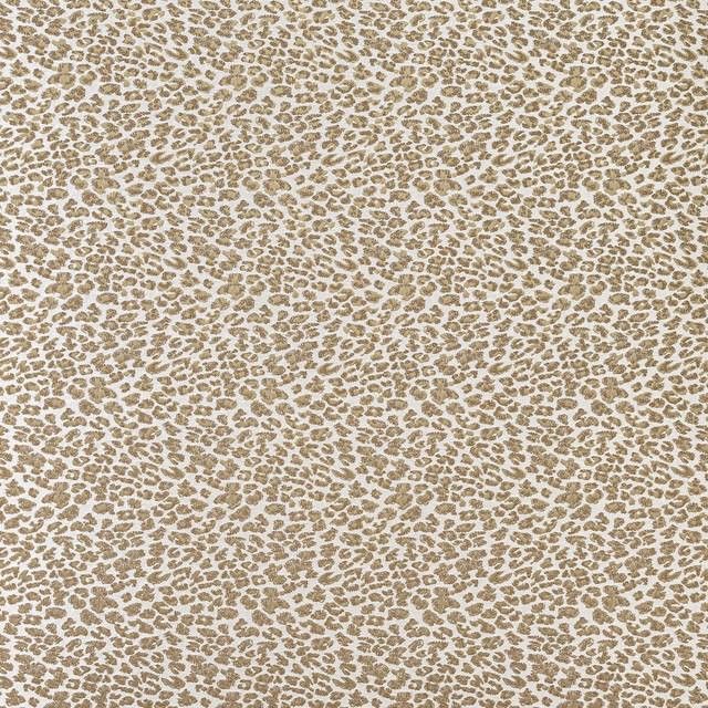 Pale sandy beige fabric with small tan leopard-style spots