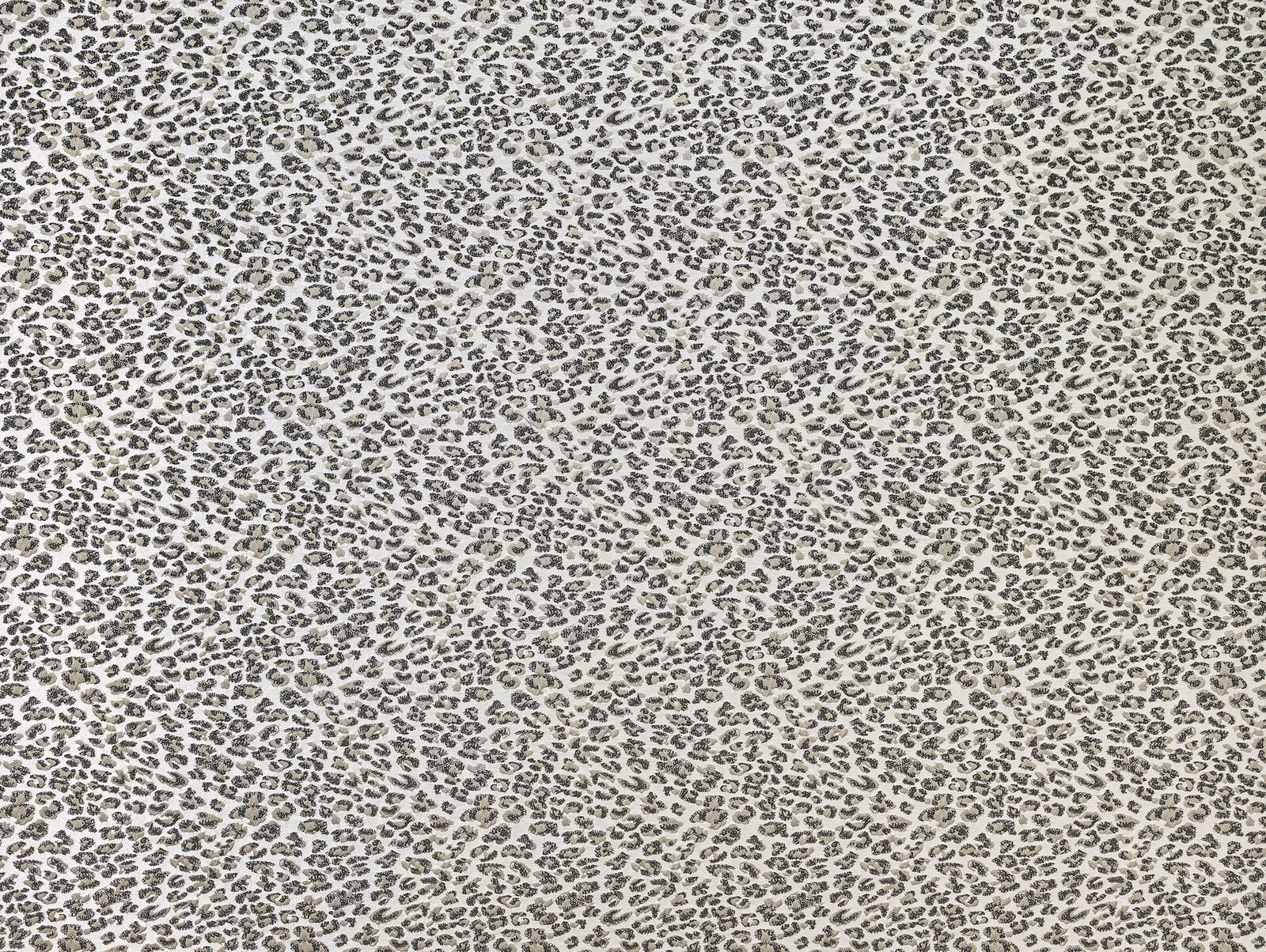 Small taupe leopard print on a soft ivory textured fabric swatch