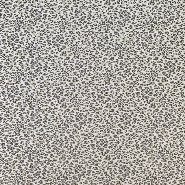 Small taupe leopard print on a soft ivory textured fabric swatch