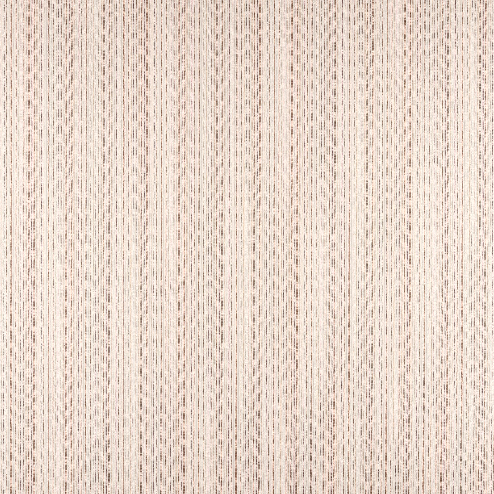 Vertical cream stripe fabric with fine muted persimmon and taupe pinstripes