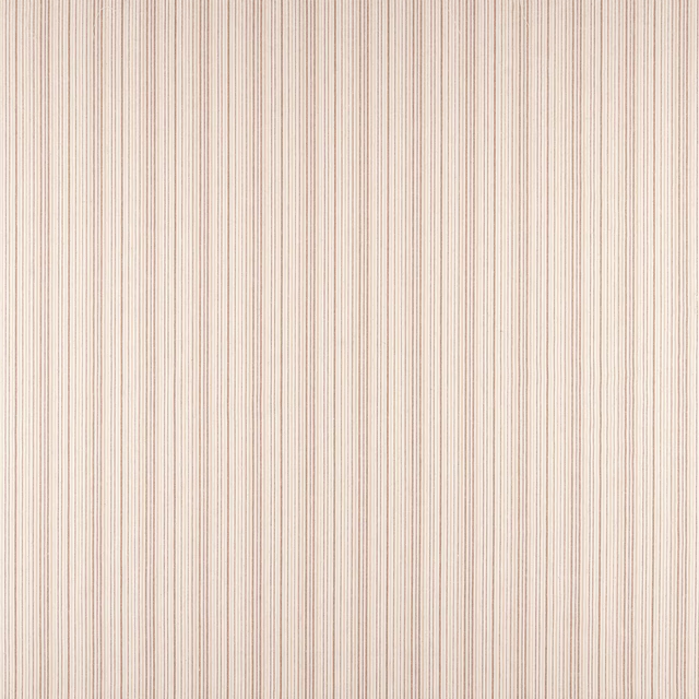 Vertical cream stripe fabric with fine muted persimmon and taupe pinstripes