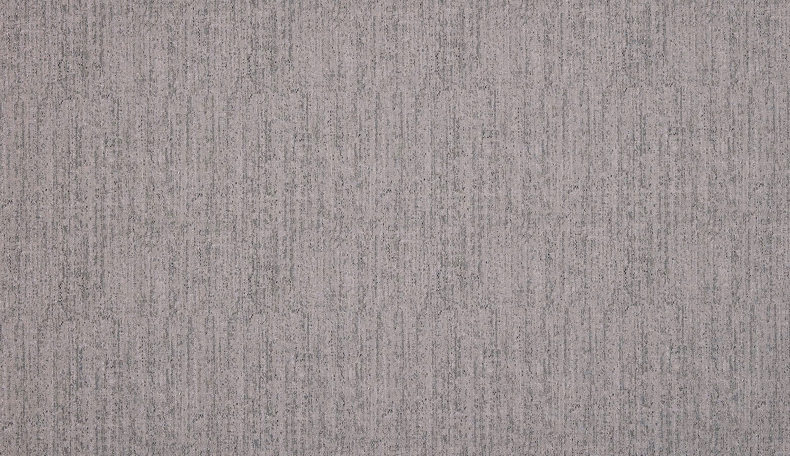 Soft pewter grey textured fabric swatch with fine vertical striations