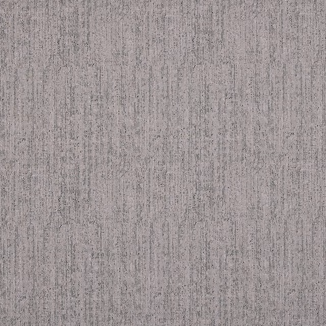 Soft pewter grey textured fabric swatch with fine vertical striations