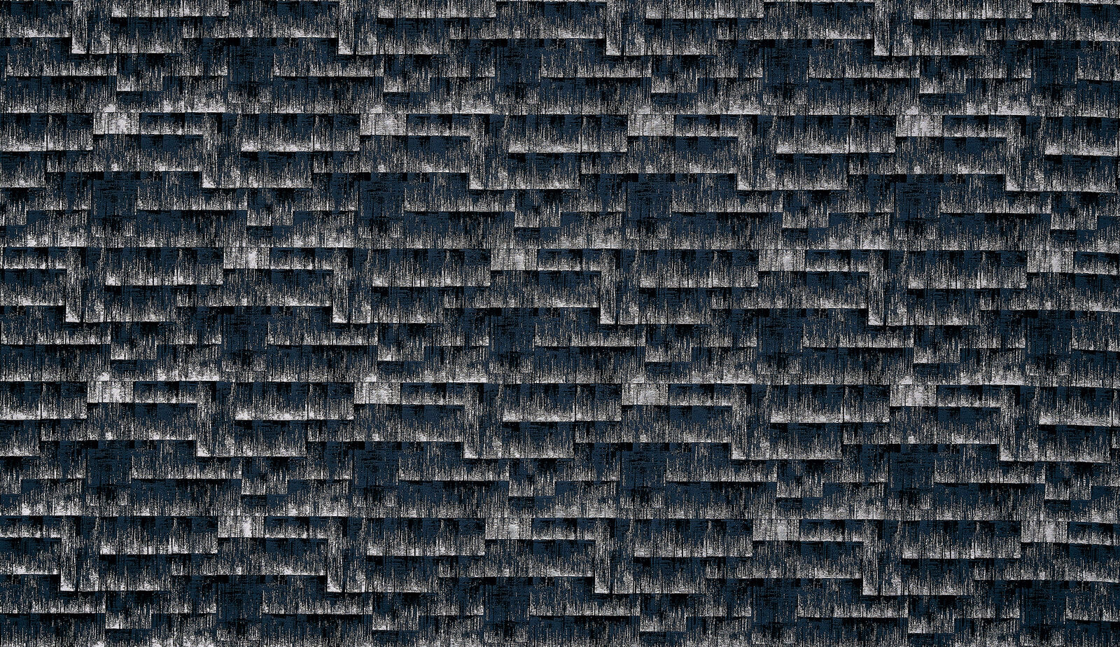 Dark inky blue textured fabric with stepped horizontal woven bands