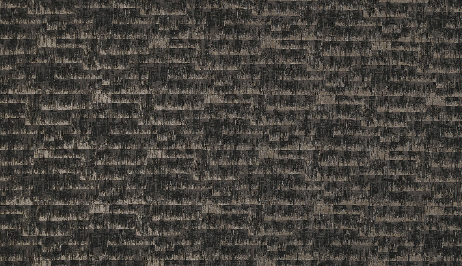 Textured charcoal and slate grey woven fabric with a small abstract stepped pattern