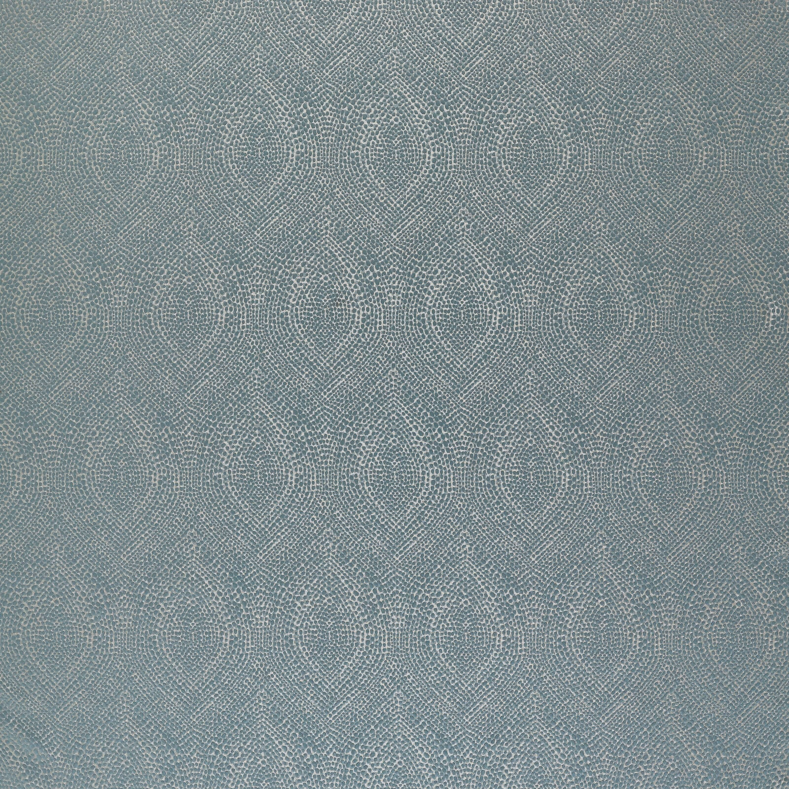 Muted sage blue-green textured geometric fabric with small repeating oval motif