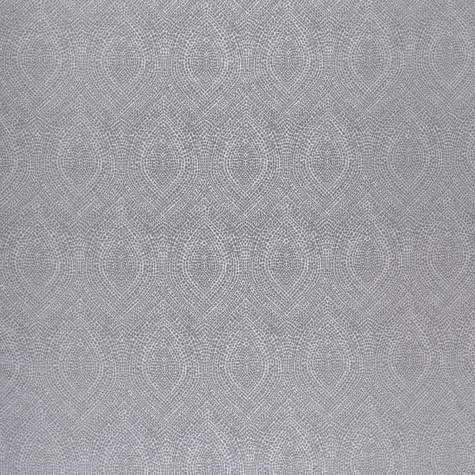 Cool slate grey textured fabric with small concentric geometric medallions