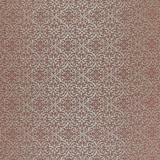 Muted terracotta damask fabric with a warm beige ground and small repeating motif