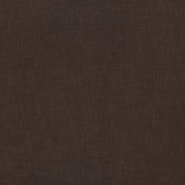 Dark bark-brown plain woven fabric with subtle linen texture