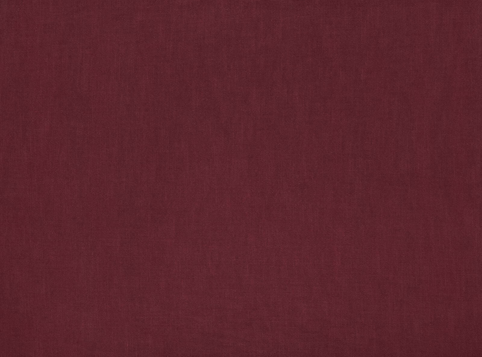 Deep claret plain woven fabric swatch with a soft matte texture