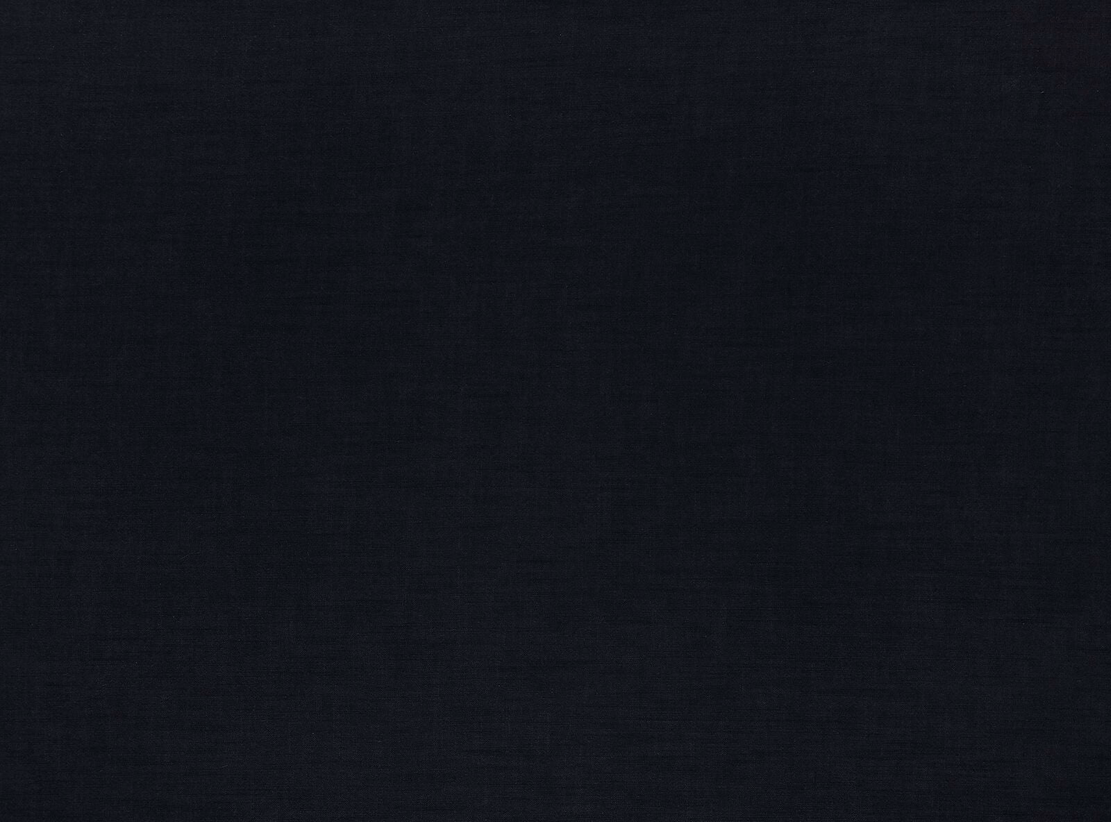 Near-black plain woven fabric with a subtle linen texture