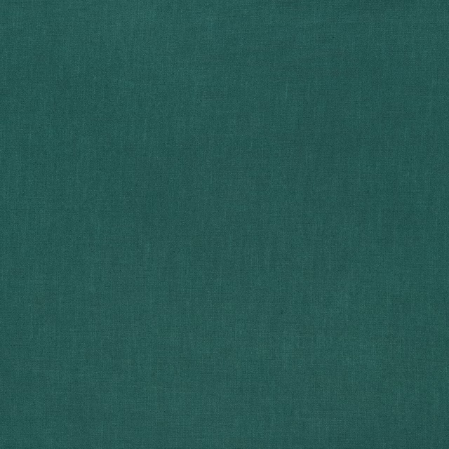 Deep emerald green plain woven fabric with a subtle slubbed texture