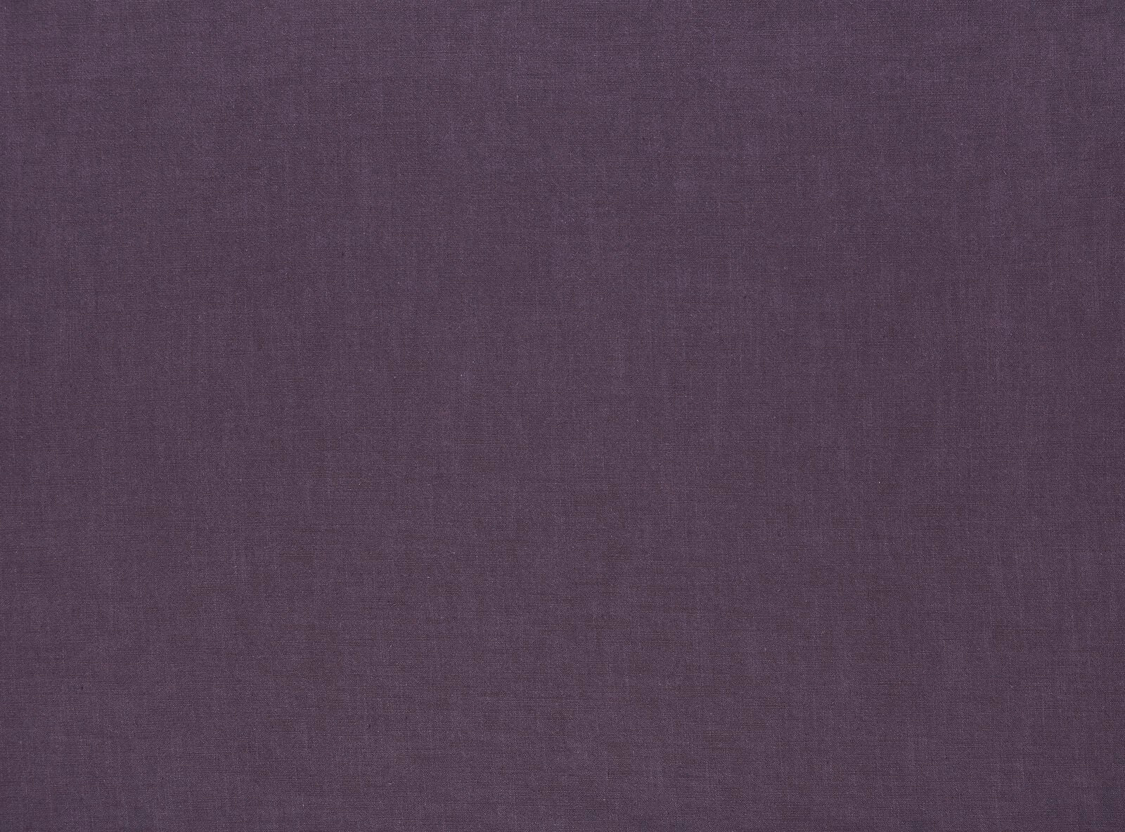Deep muted grape-purple plain woven fabric with a fine linen texture