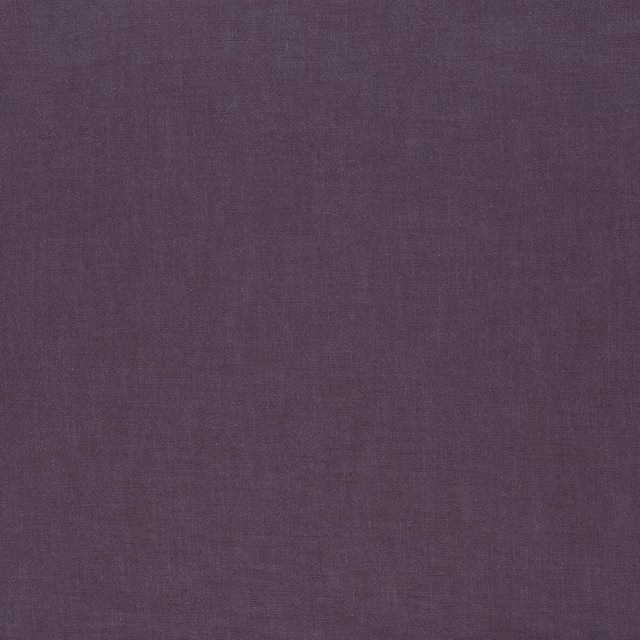 Deep muted grape-purple plain woven fabric with a fine linen texture