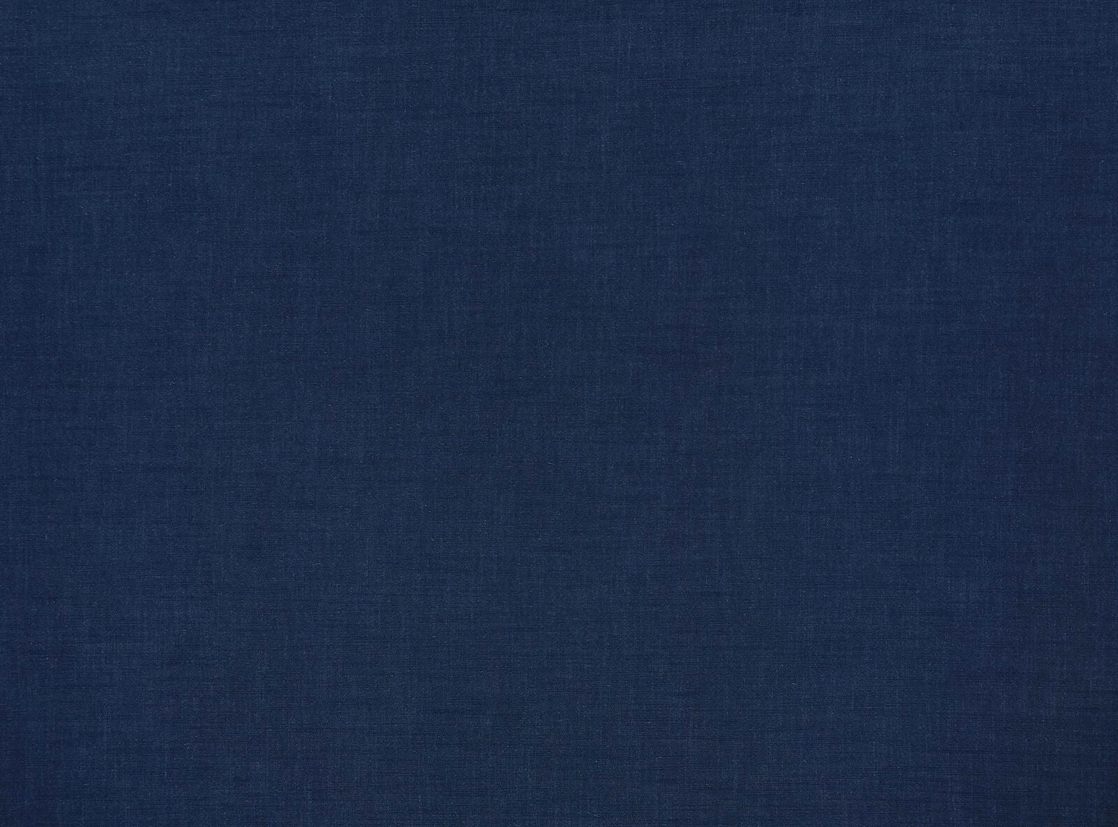 Deep navy plain weave fabric with subtle linen texture and fine crosshatch