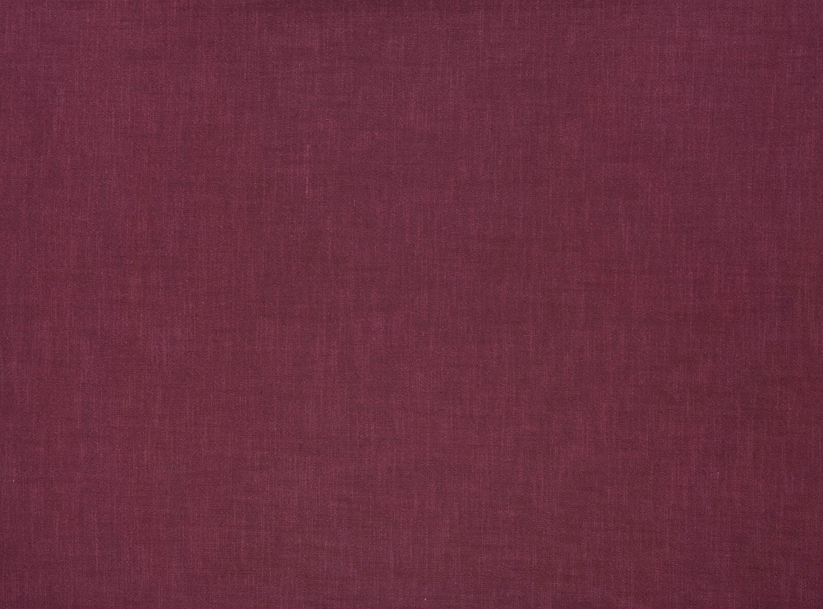 Deep mulberry plain woven fabric with a subtle linen-like texture