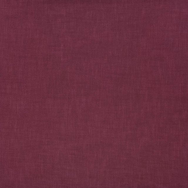 Deep mulberry plain woven fabric with a subtle linen-like texture