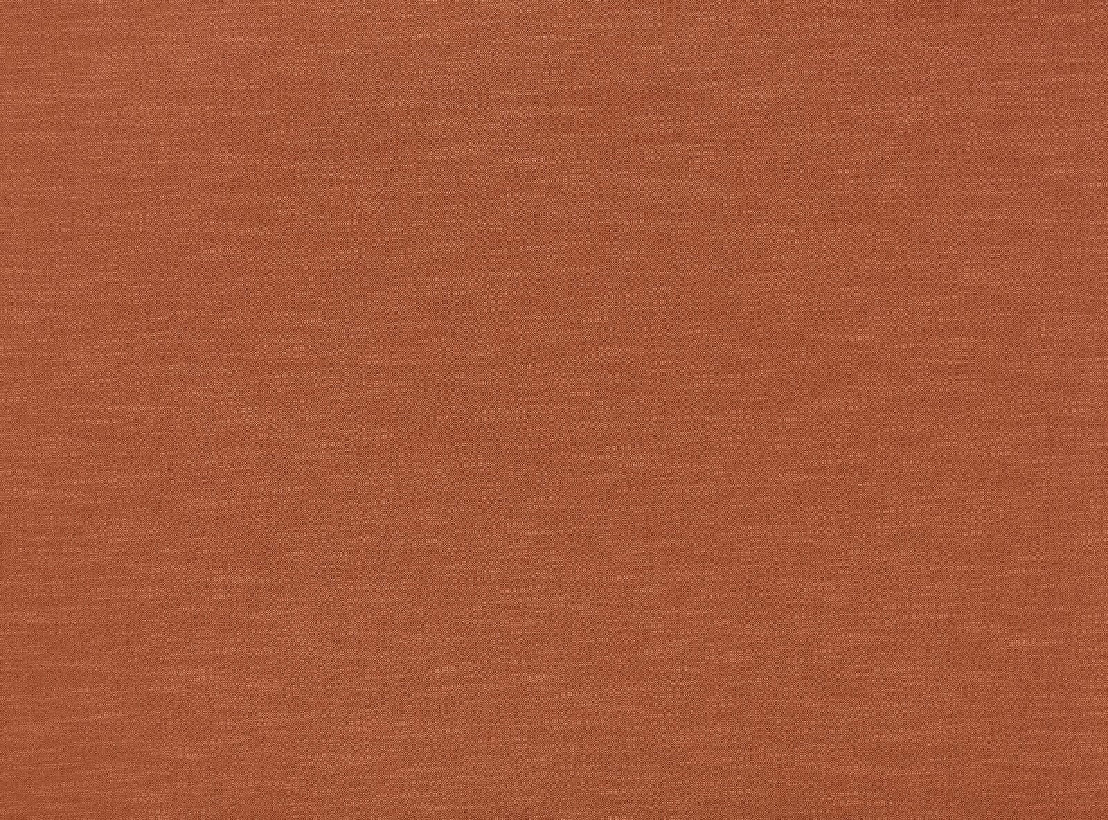 Warm rust terracotta plain woven fabric with subtle linen texture