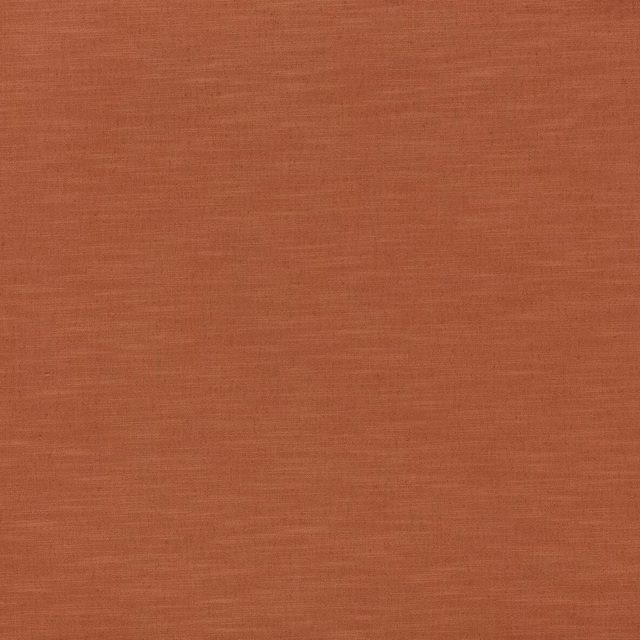 Warm rust terracotta plain woven fabric with subtle linen texture