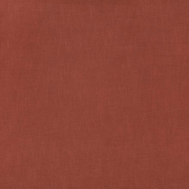 Deep terracotta plain woven fabric with a subtle linen texture