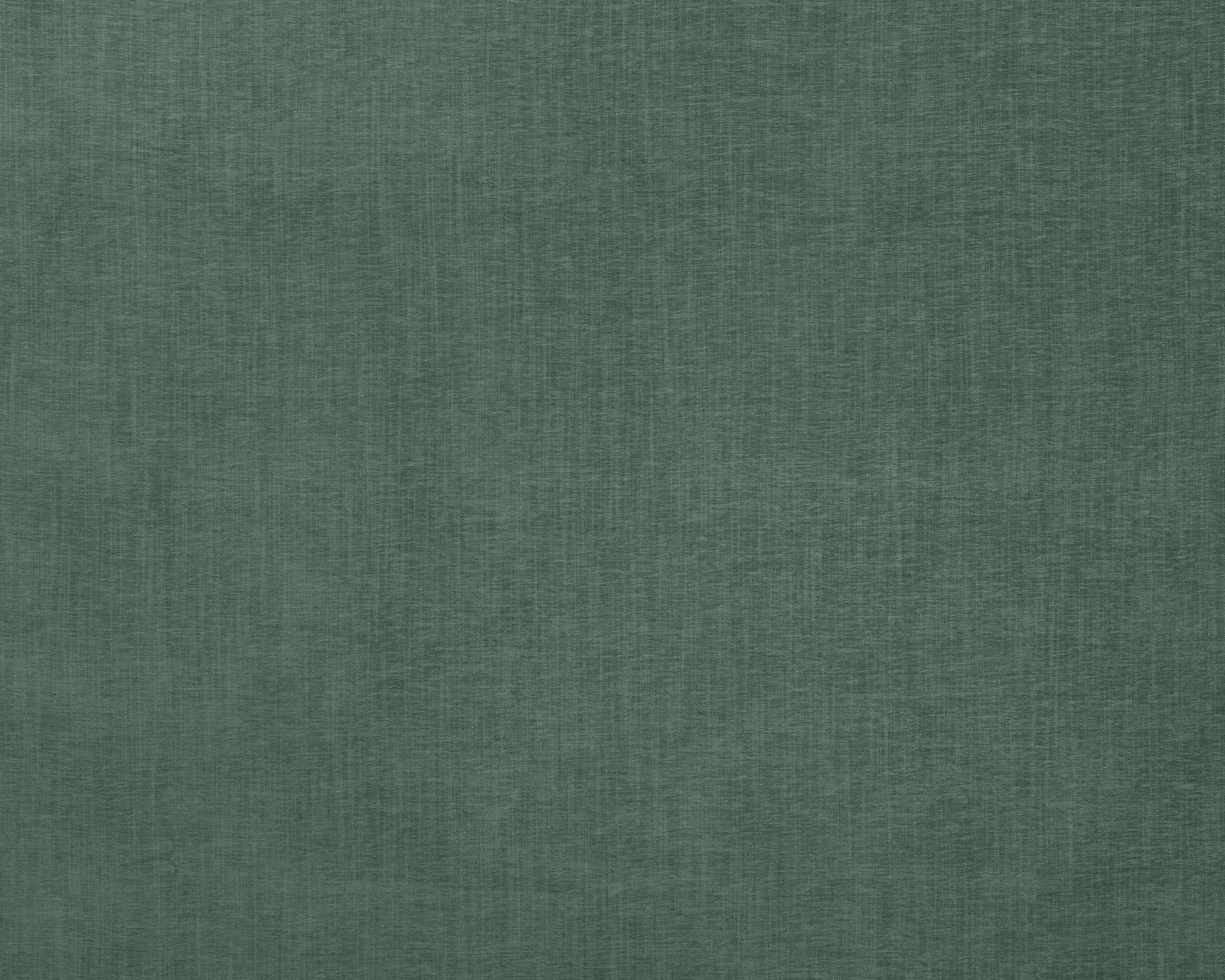 Muted emerald green plain woven fabric with fine textured slub