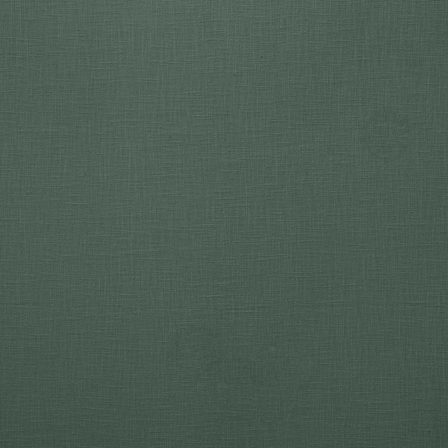 Plain emerald green woven fabric swatch with a fine natural slub texture
