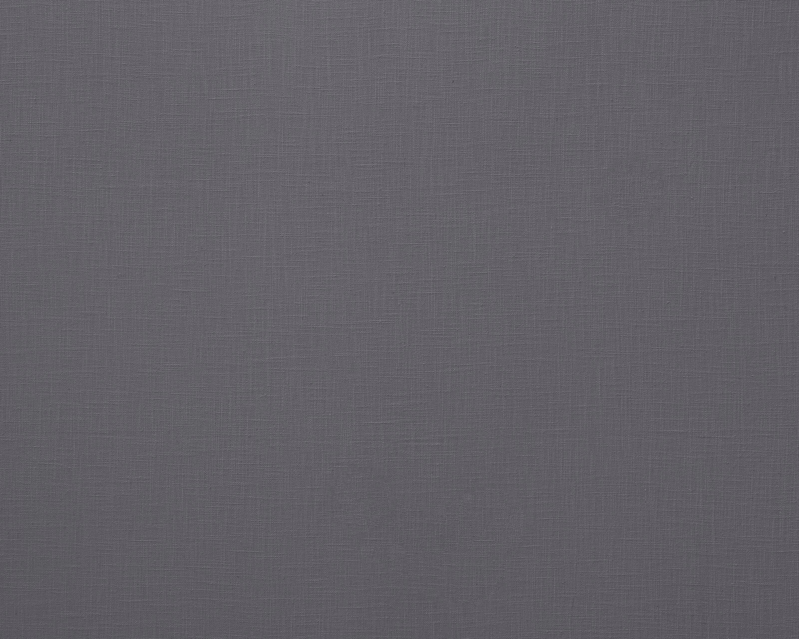 Close-up of cool flint grey plain woven fabric with a fine linen texture