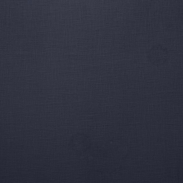 Deep navy plain woven fabric with a subtle linen texture