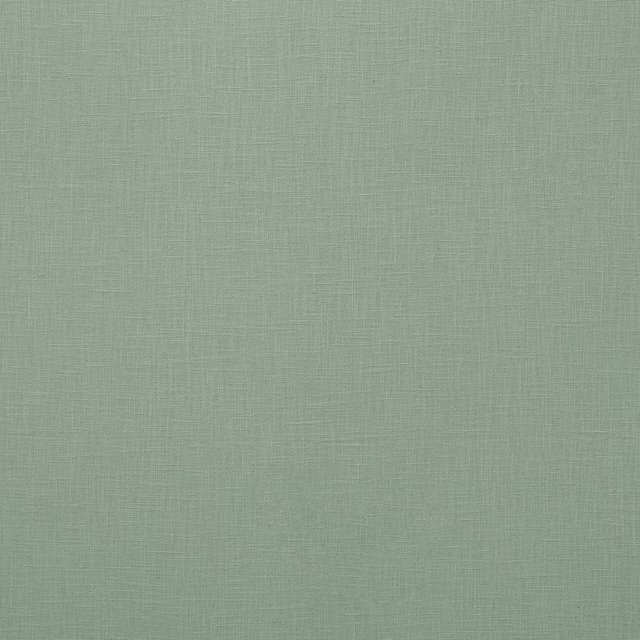 Soft jade green plain woven fabric with a fine linen texture