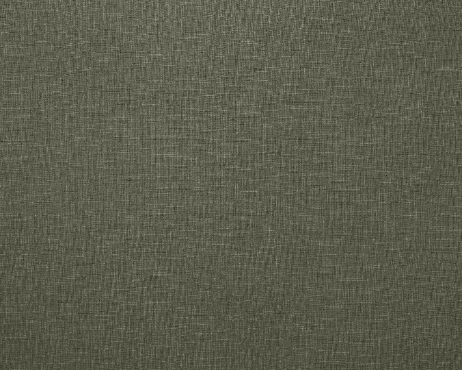 Muted khaki olive plain fabric with a fine linen-cotton weave texture