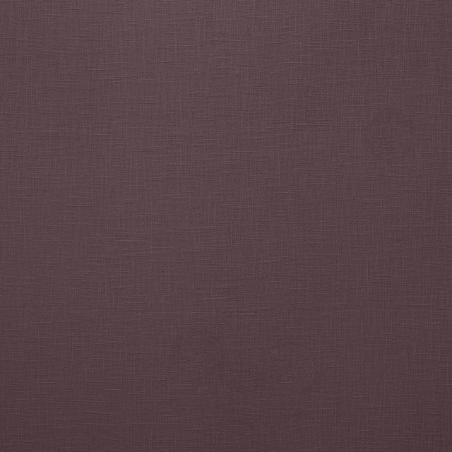 Deep mulberry plain weave fabric with a softly textured linen-cotton surface
