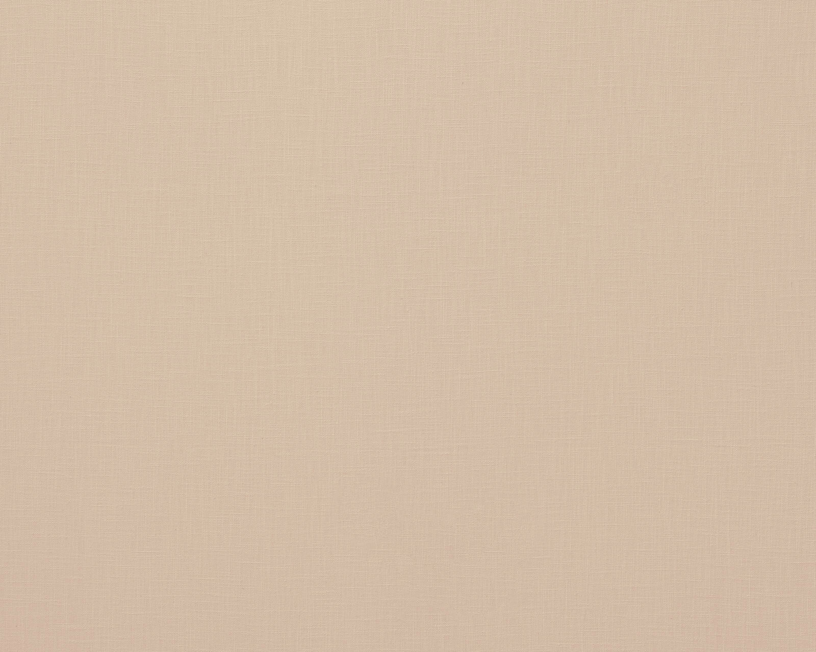 Warm nougat cream plain woven fabric with a soft linen-cotton texture