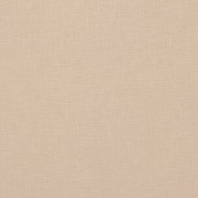 Warm nougat cream plain woven fabric with a soft linen-cotton texture
