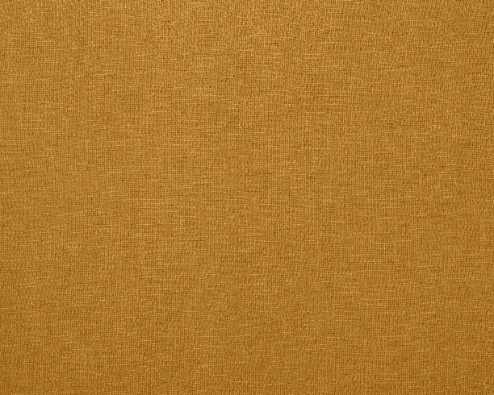 Ochre yellow plain woven fabric with a subtle linen texture