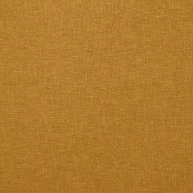Ochre yellow plain woven fabric with a subtle linen texture