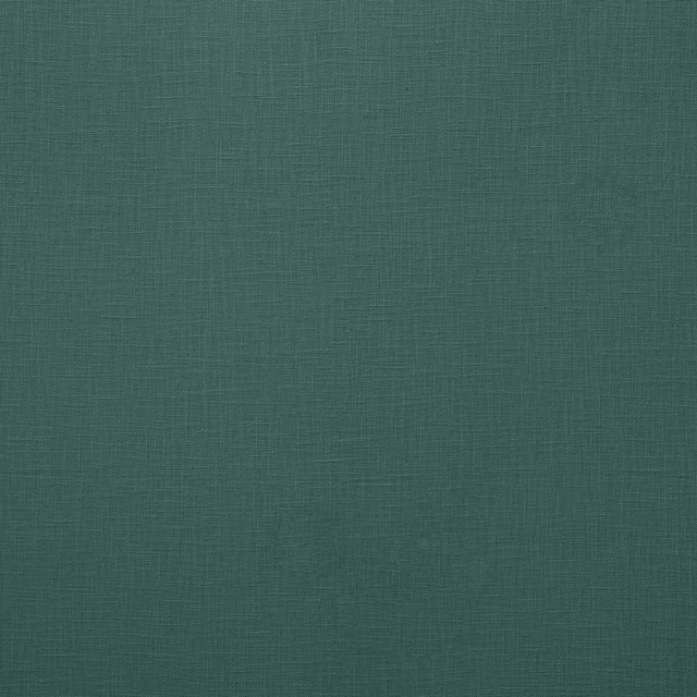 Muted peacock teal plain fabric with a fine linen-rich weave
