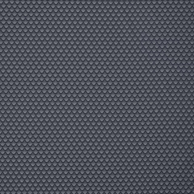 Close-up of deep sapphire blue zigzag woven fabric with small-scale textured repeat