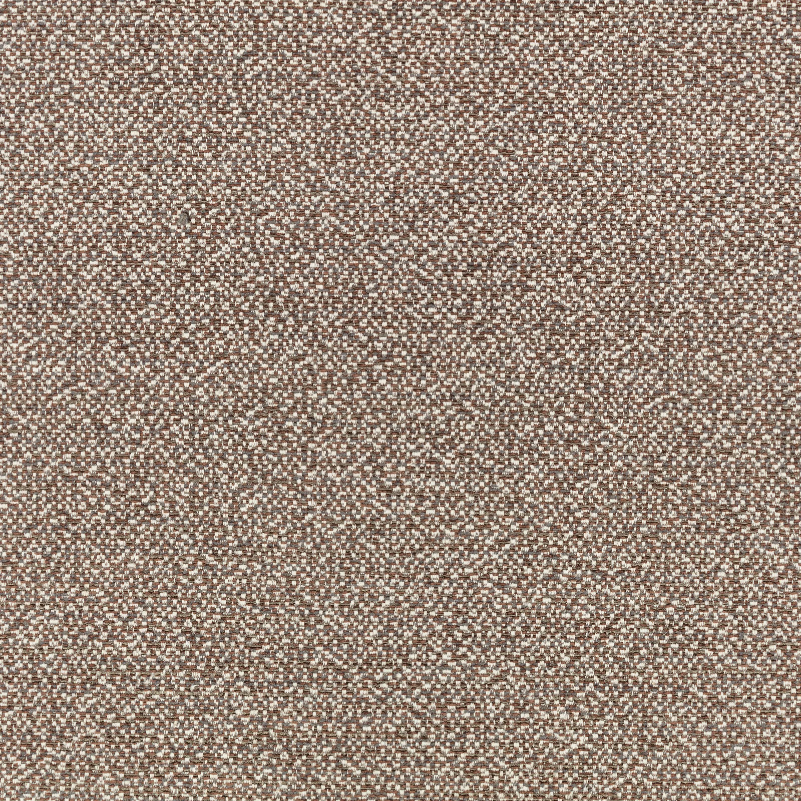 Close-up of warm bronze-brown weave with dense pale flecks and nubby texture