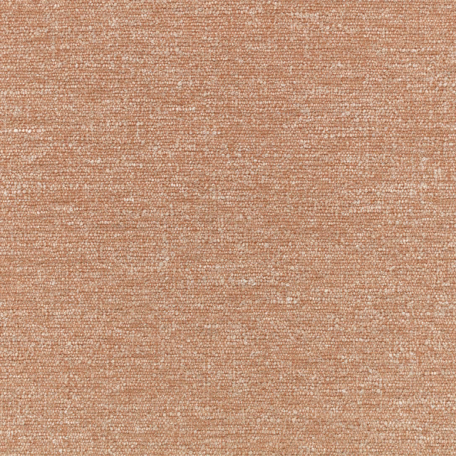 Close-up of dusty peach terracotta woven fabric with fine flecks and nubby texture