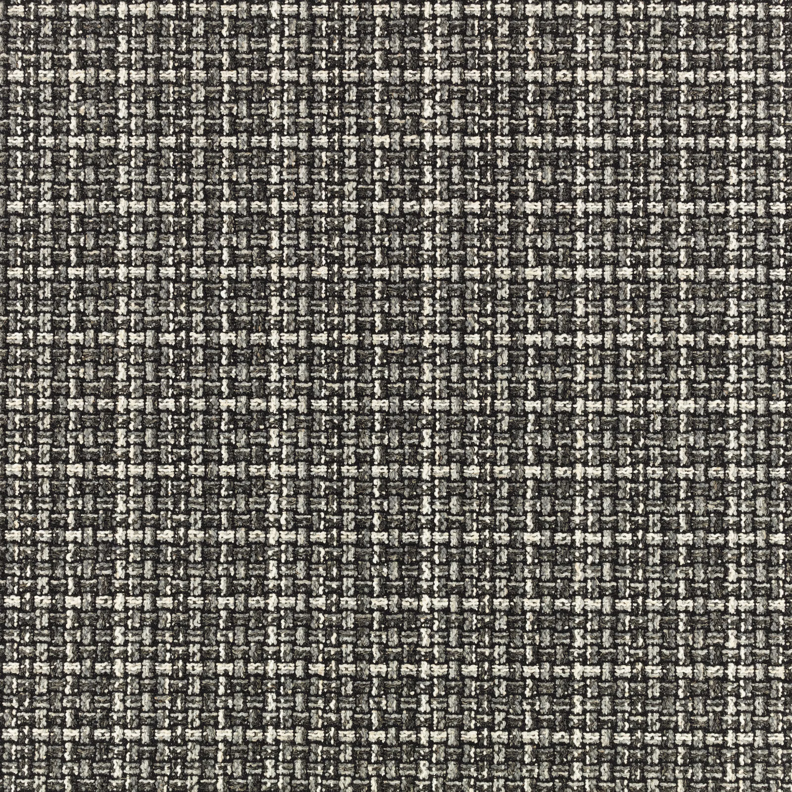 Charcoal-grey woven textile with a small irregular pale grid and flecked tactile surface