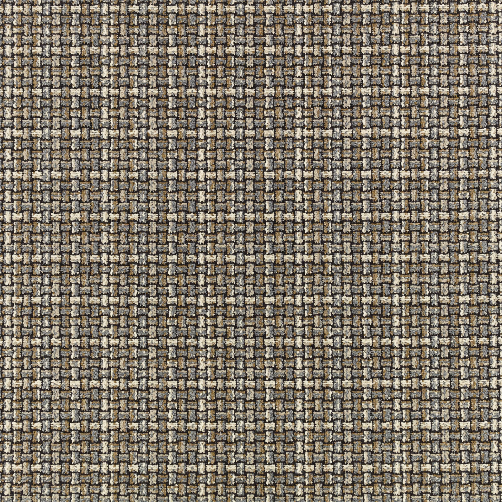 Close-up of Ruban Oxide’s charcoal and oxide-brown irregular woven grid texture