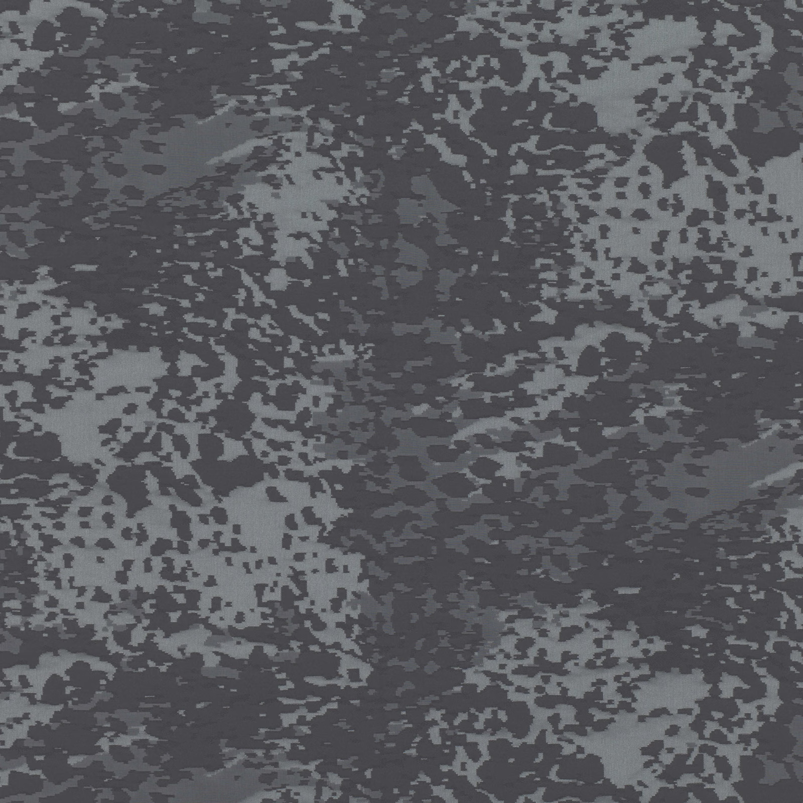 Close view of charcoal and silver-grey mottled textile with mineral, clouded variation