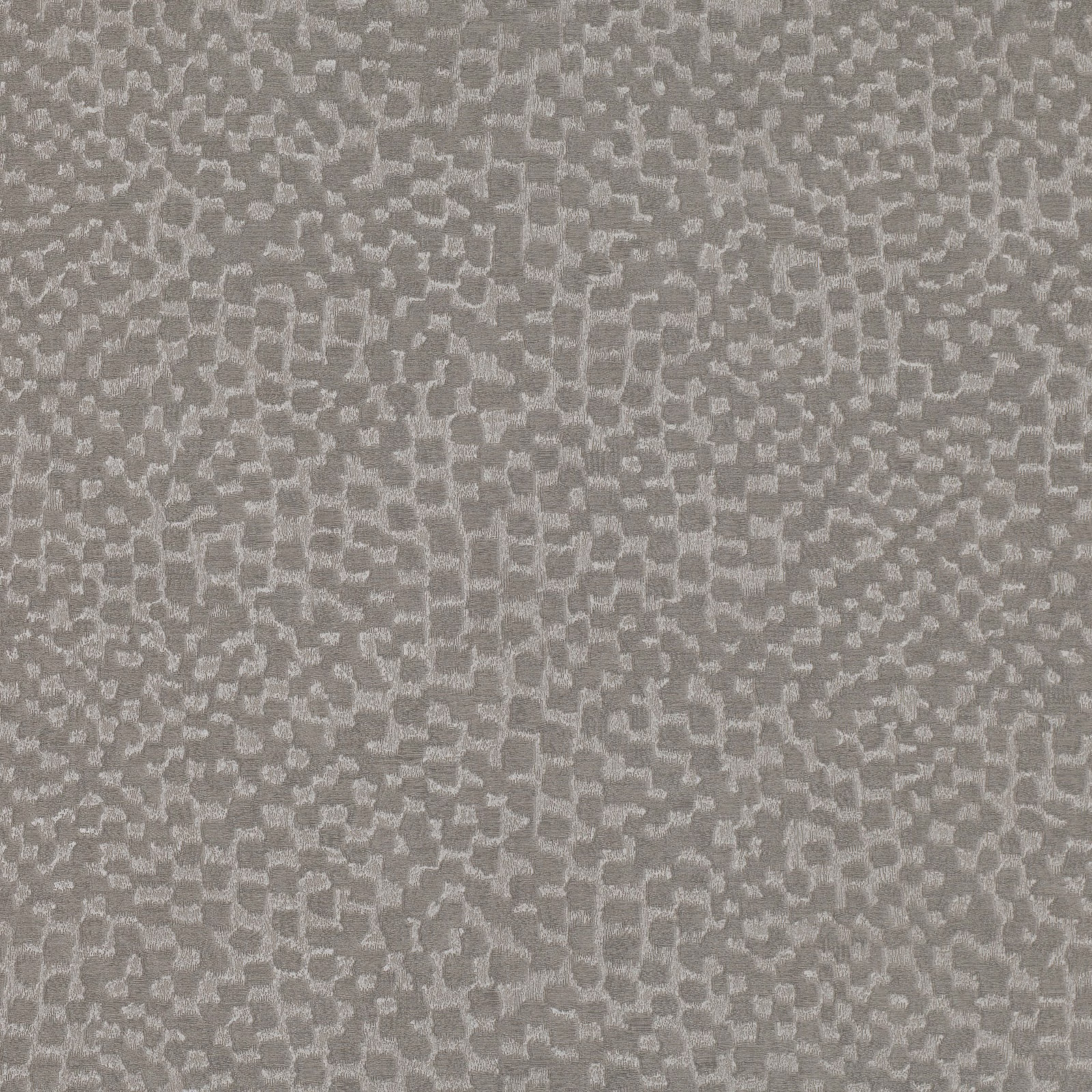Cool greige wallpaper with a mottled cellular pattern in pale and deep grey