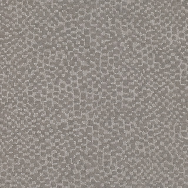 Cool greige wallpaper with a mottled cellular pattern in pale and deep grey