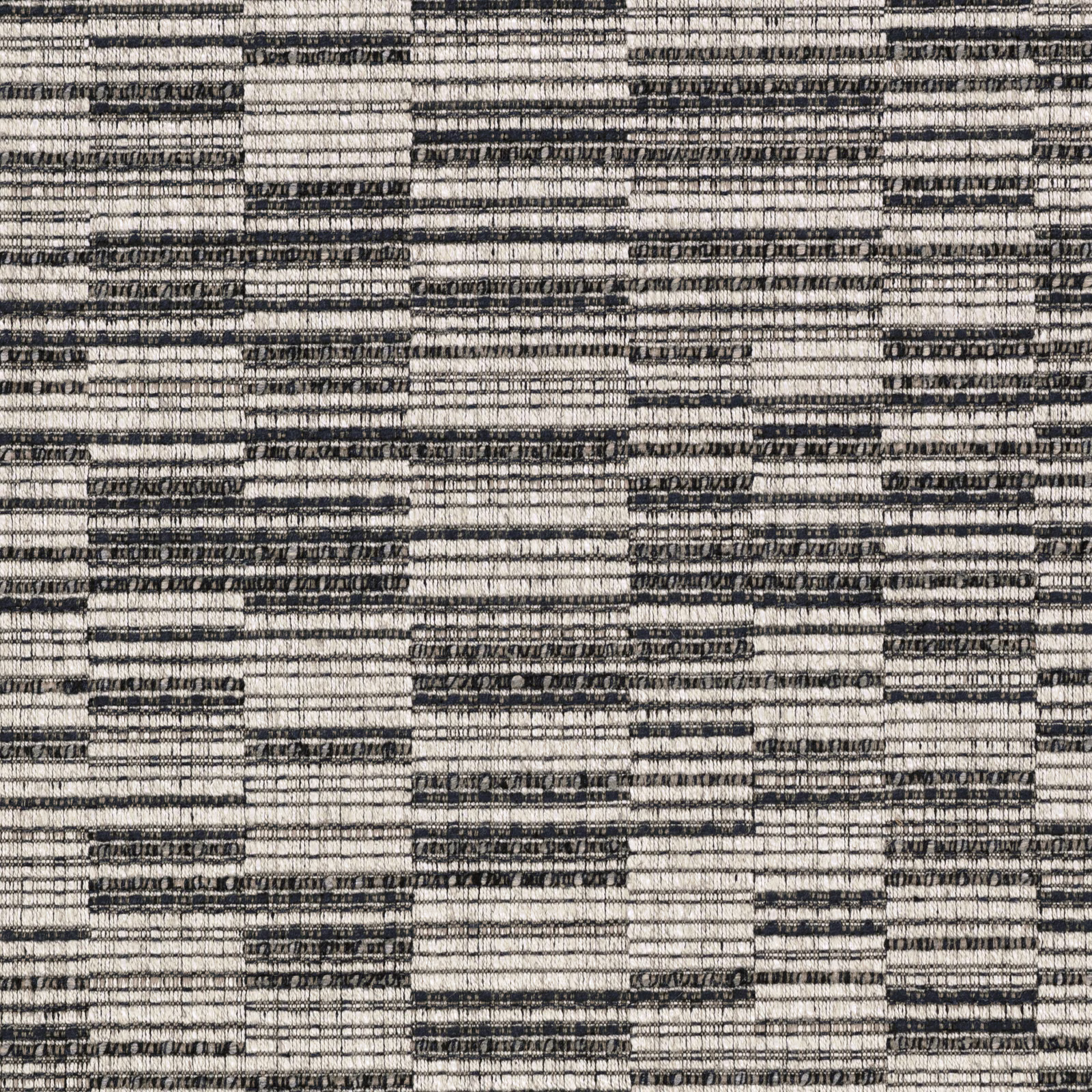 Charcoal and ivory Ikulu textile with irregular horizontal woven bands and rough texture
