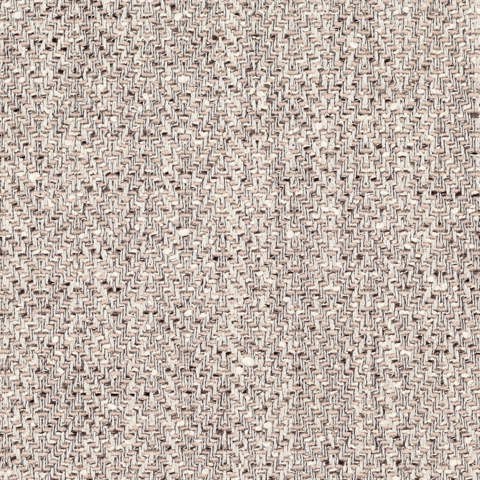 Muted blush textile with cream and charcoal broken chevron weave